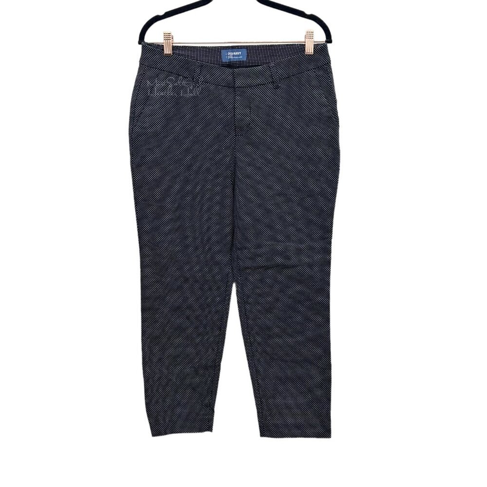 Old Navy Mid-Rise Harper Fine Polka Dot Ankle Pants Size 6